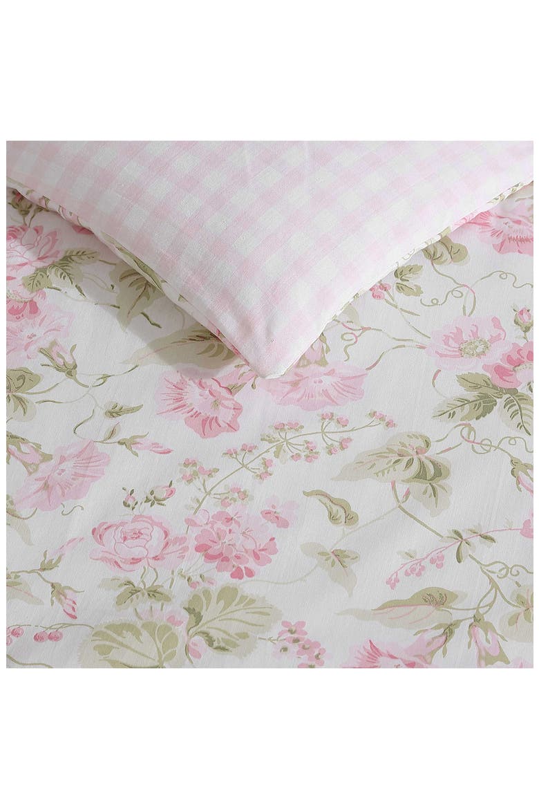 Morning Gloria 3-Piece Comforter & Sham Set, Alternate, color, PRETTY PINK/ GREEN