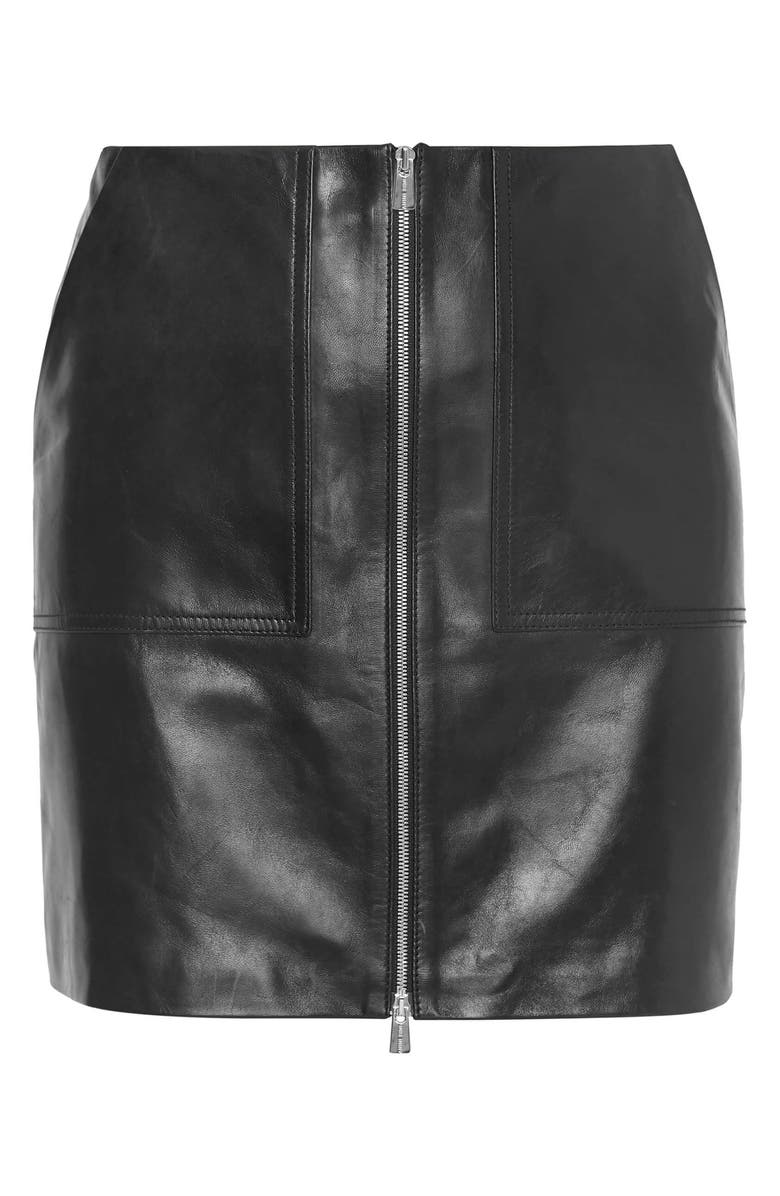 ANINE BING Sally Leather Miniskirt, Alternate, color, 