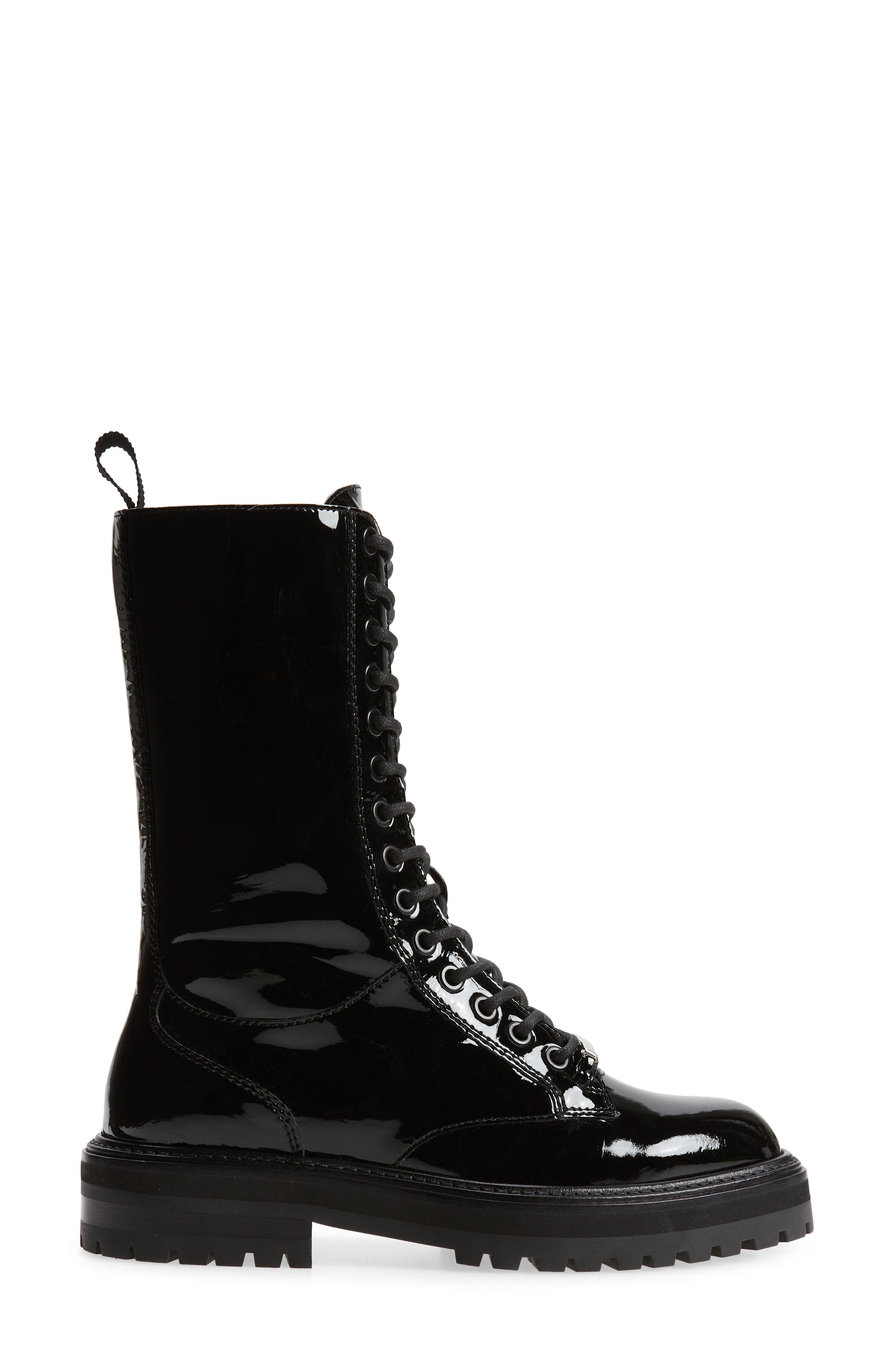 Jimmy Choo Cora Soft Patent Combat Boot, Alternate, color, 