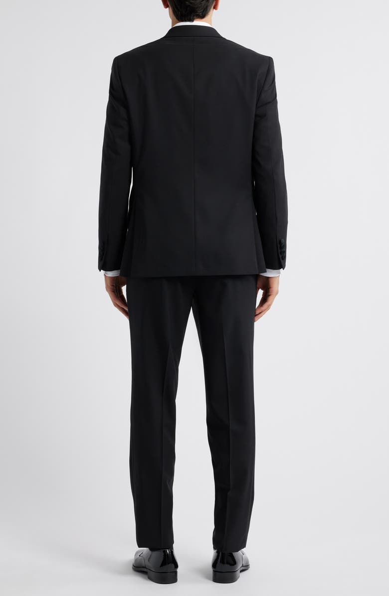Jack Victor Elwood Contemporary Fit Black Wool Tuxedo, Alternate, color, Black