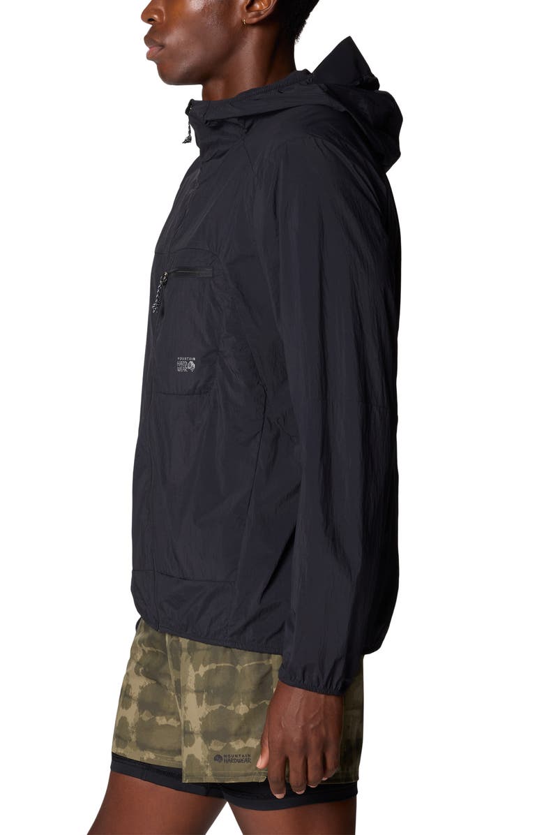 Mountain Hardwear Wind Veil<sup>™</sup> Hooded Jacket, Alternate, color, Black