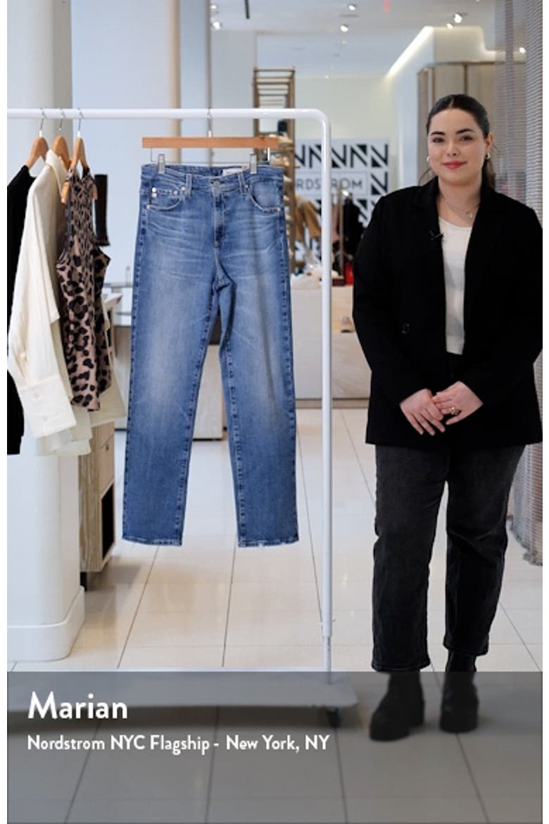 Saige High Waist Straight Leg Jeans video