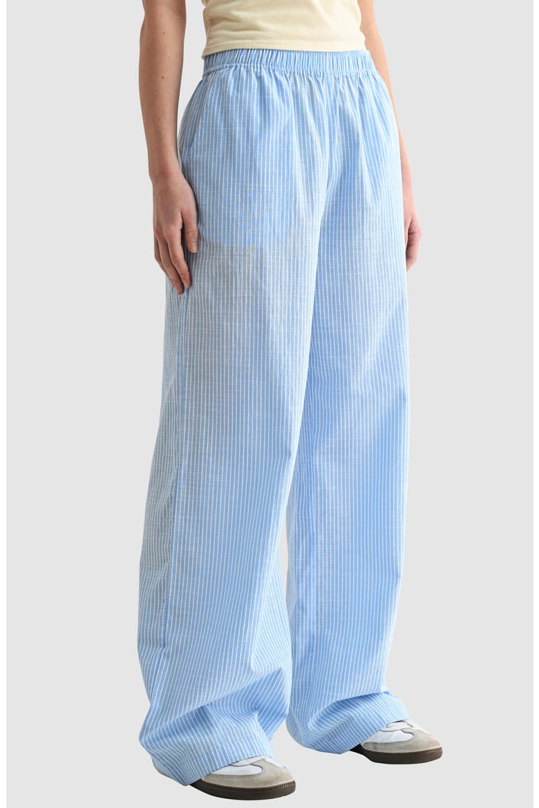 Stripe Wide Leg Pull-On Pants, Alternate, color, LIGHT BLUE