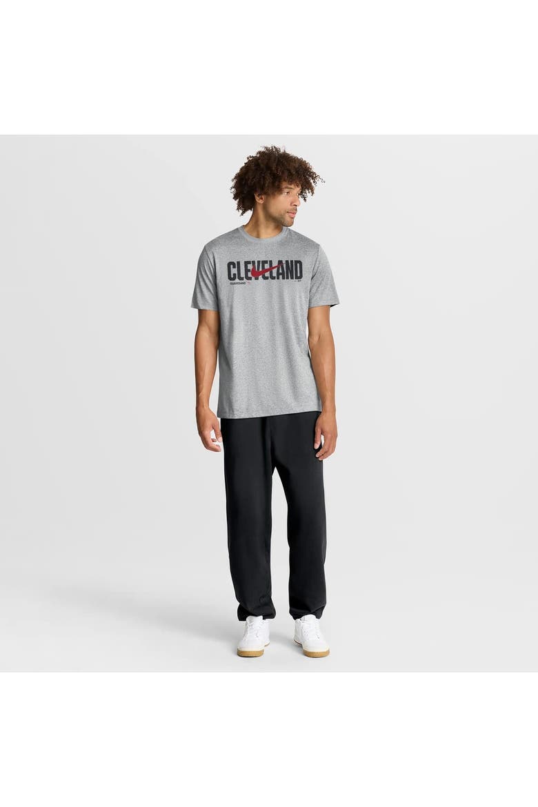 Men's Nike Heather Gray Cleveland Guardians Swoosh Legend Dri-FIT T-Shirt, Alternate, color, Heather Gray