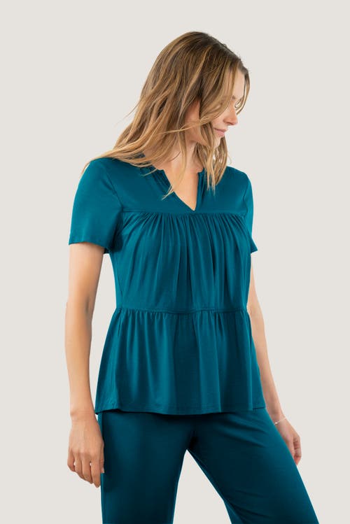 Jjwinks Tiered Built-in Shelf Tee In Blue