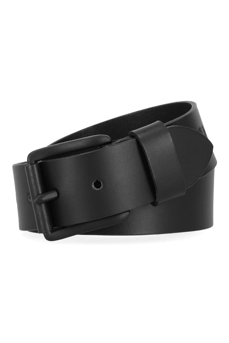 Leather Belt, Alternate, color, BLACK