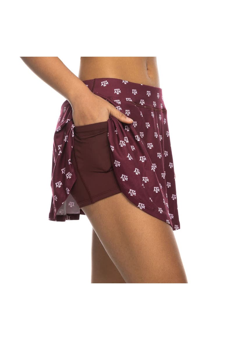 Women's ZooZatz Maroon Texas A&M Aggies All-Over Print Flowy Skort, Alternate, color, Maroon