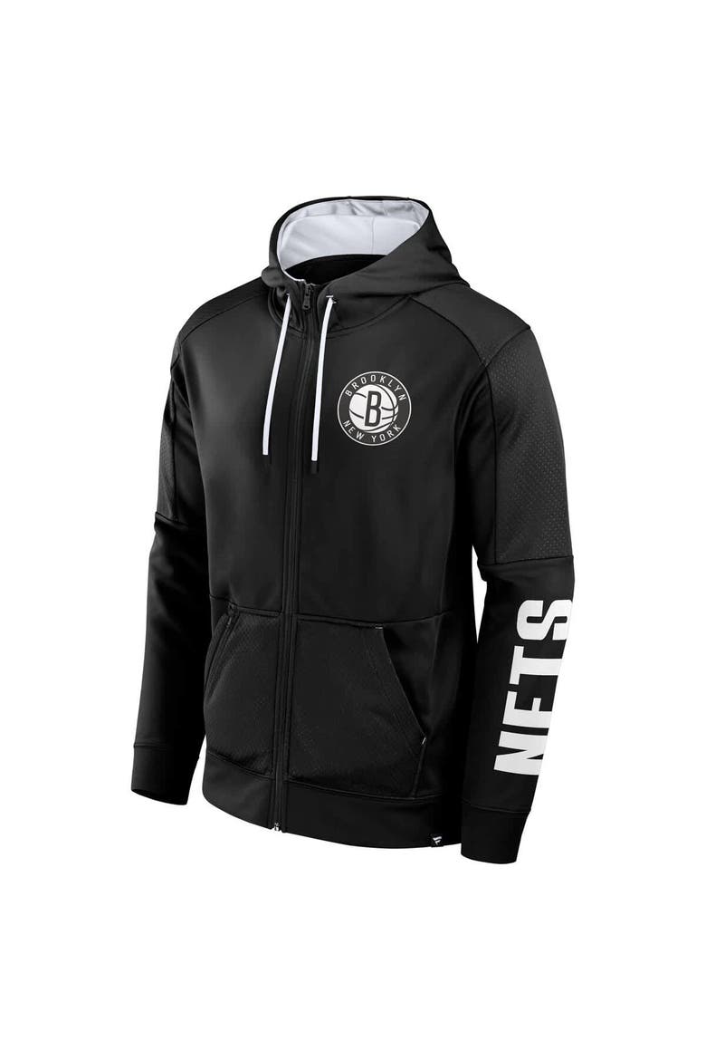 Men's Fanatics  Black Brooklyn Nets Baller Defender Performance Full-Zip Hoodie, Alternate, color, Black