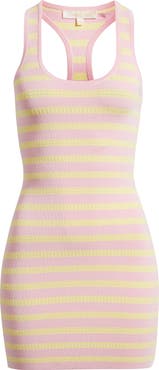LoveShackFancy Gayle Stripe Knit Minidress