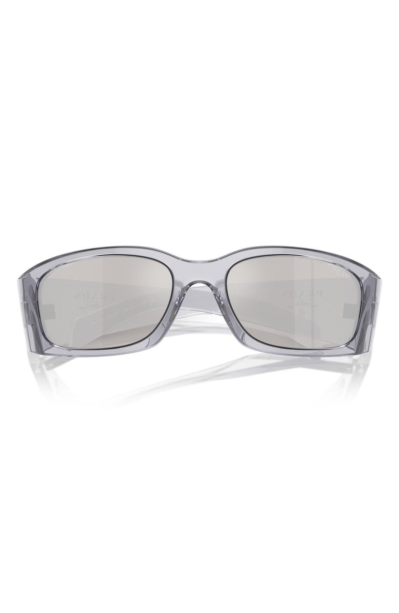 Prada 60mm Butterfly Sunglasses, Main, color, Transparent Grey