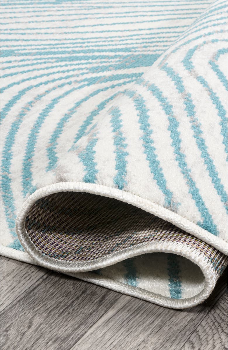 JONATHAN Y Arlo Woodgrain Geometric Area Rug, Alternate, color, Ivory/Blue