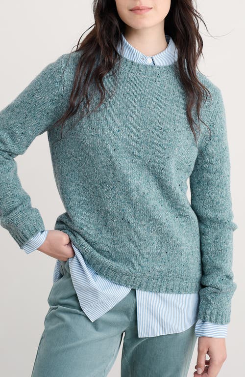 Seasalt Cornwall Dawson Pick Merino Wool Blend Crewneck Sweater In Green