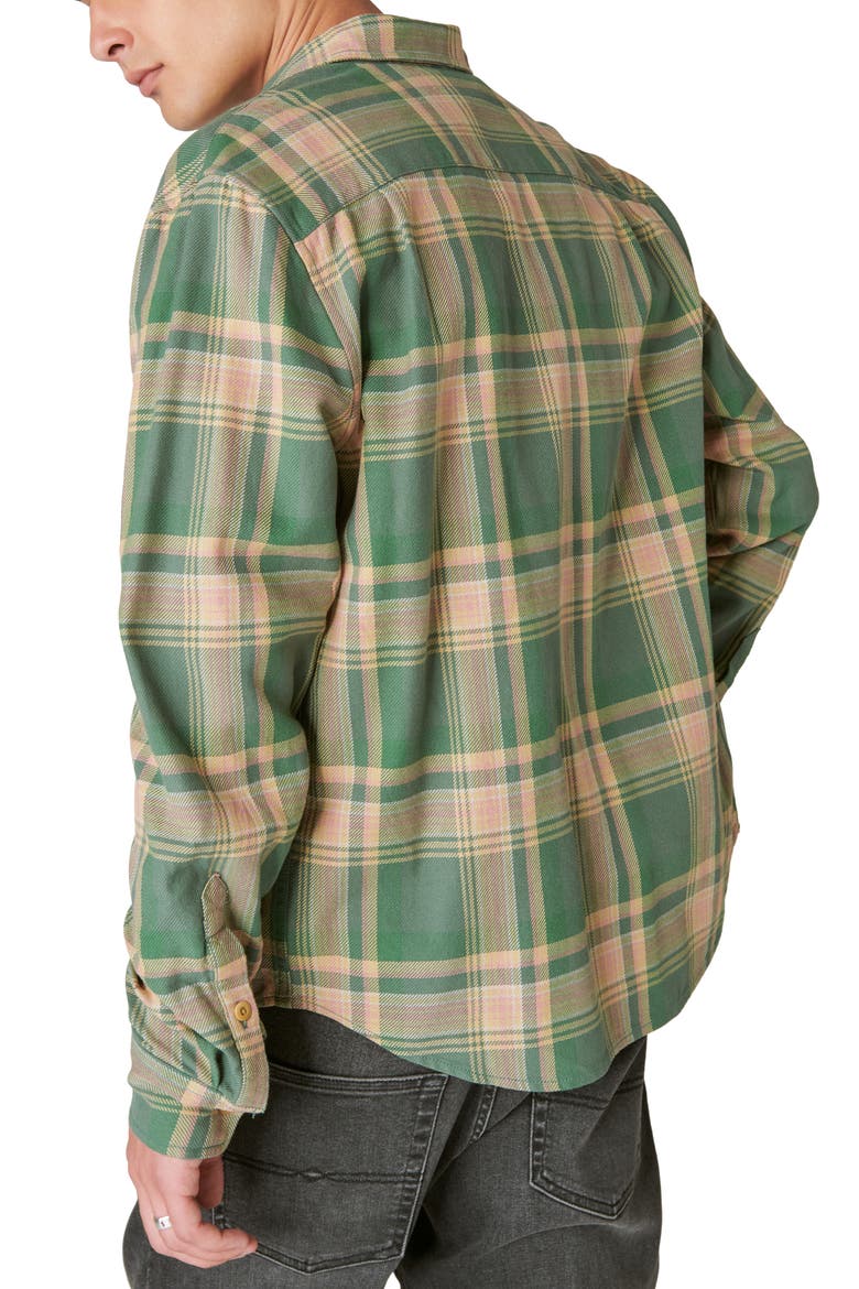 Plaid Twill Utility Shirt, Alternate, color, GREEN PLAID