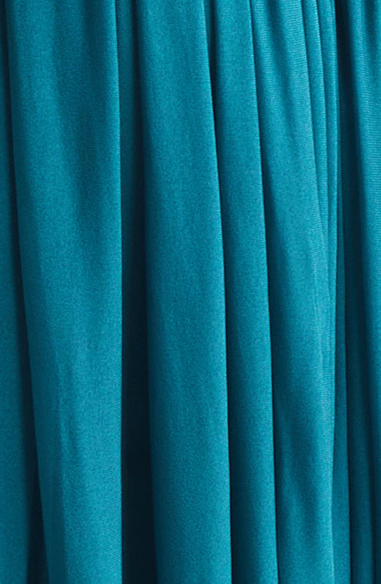 Zimmermann Luna Asymmetric Jersey Maxi Dress, Alternate, color, Teal