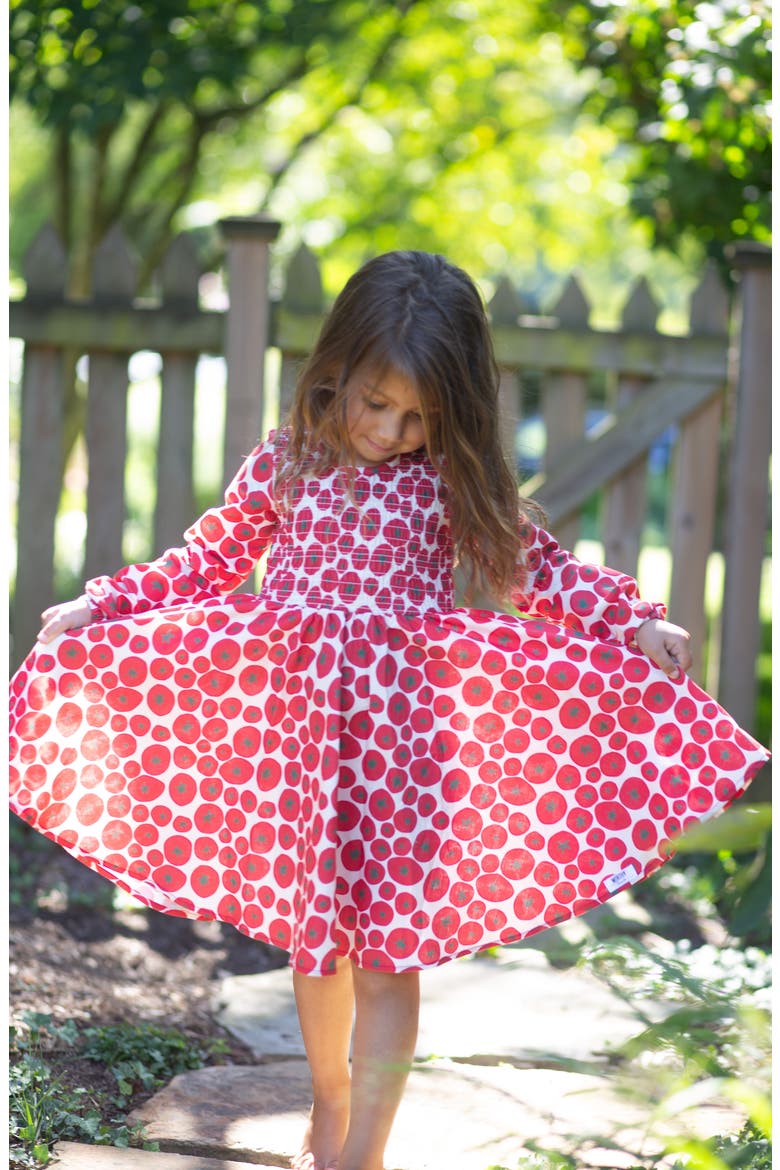 Ruched Dress, Alternate, color, Tomato