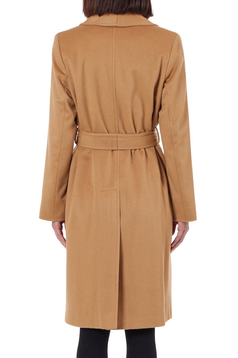 Pickstitch Cashmere Wrap Coat, Alternate, color, CAMEL