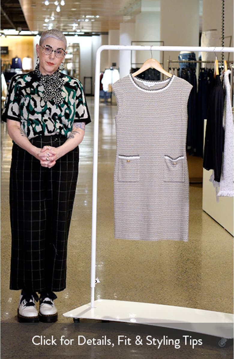 x Tanya Foster Knit Tweed Sheath Dress, sales video thumbnail