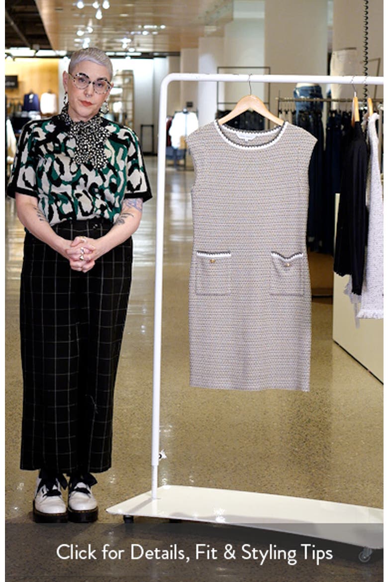 x Tanya Foster Knit Tweed Sheath Dress video