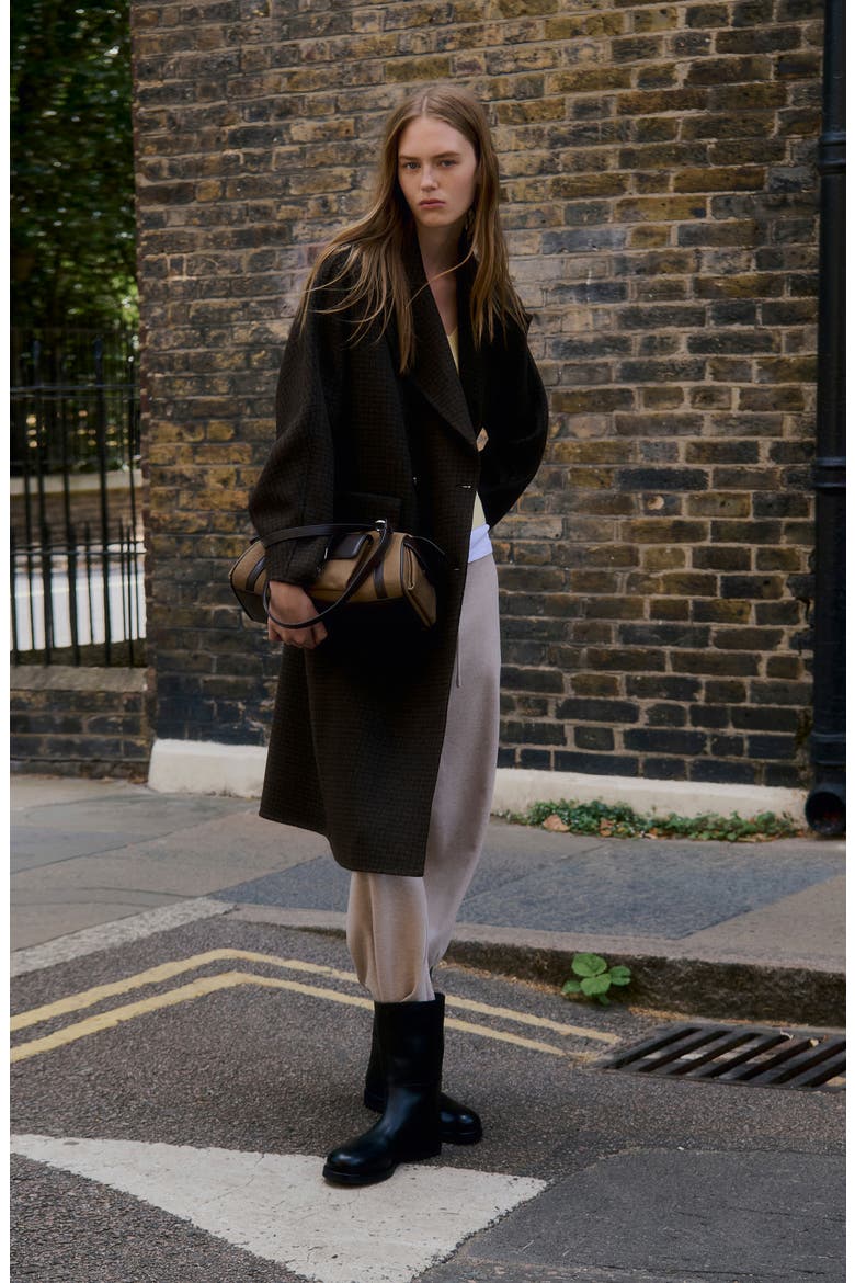 Picarol Wool Blend Coat, Alternate, color, CHOCOLATE