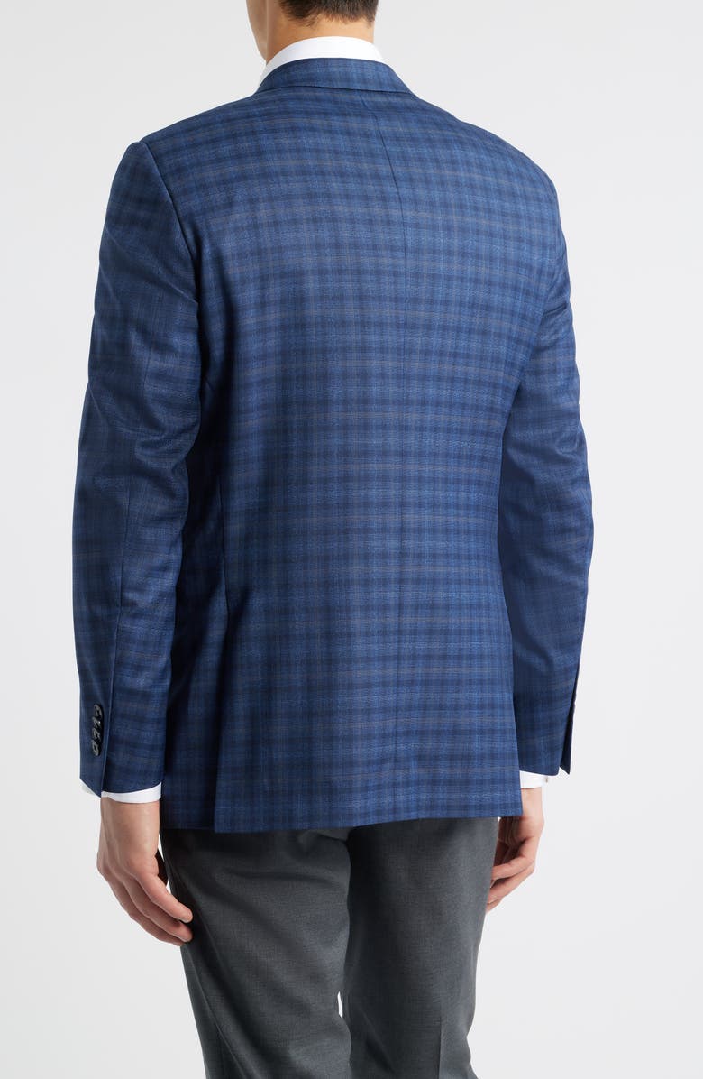 Peter Millar Flynn Classic Fit Plaid Wool Sport Coat, Alternate, color, Blue