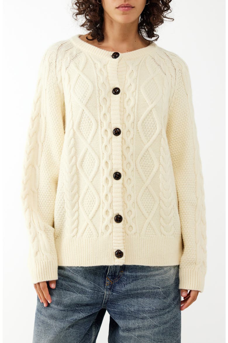Cable Cardigan, Main, color, CREAM