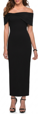 Popilush Built In Shapewear Off the Shoulder Column Midi Dress