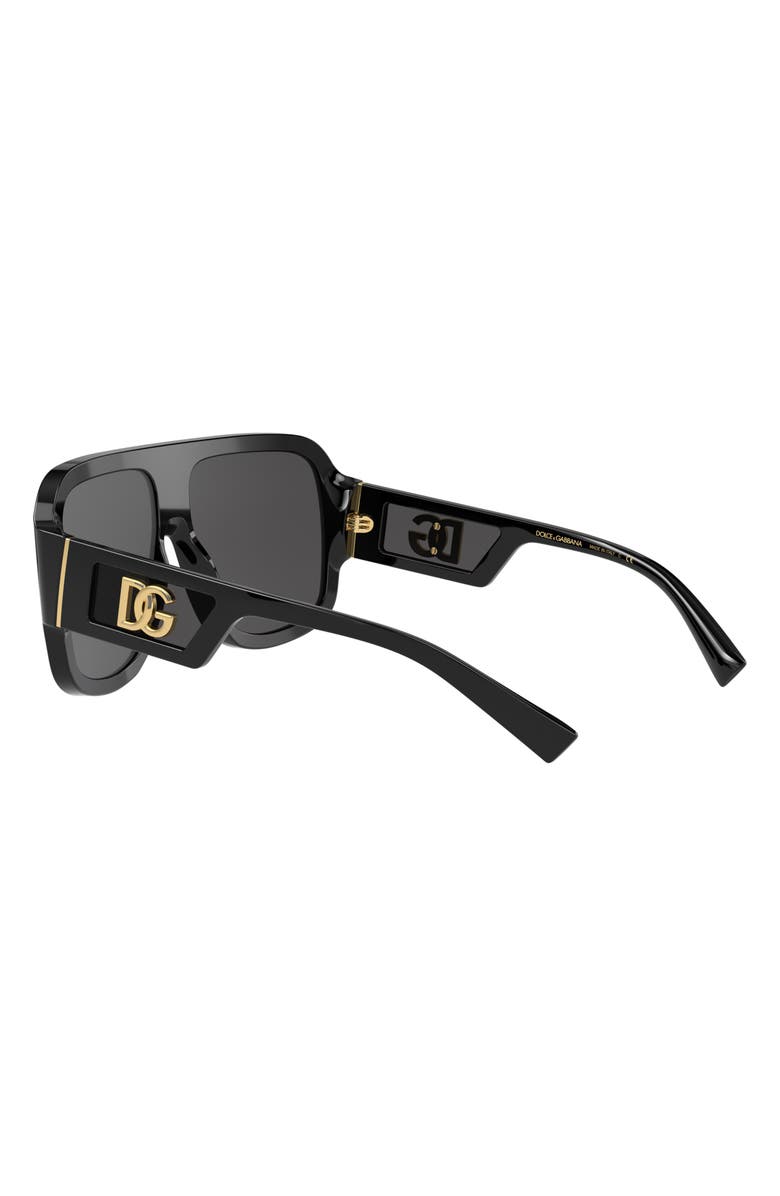 Dolce&Gabbana 58mm Square Sunglasses, Alternate, color, Black
