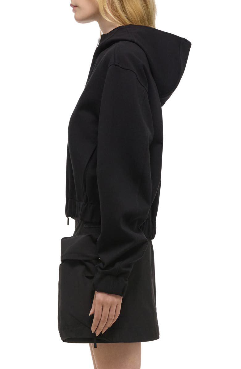 Helmut Lang Hooded Front Zip Jacket, Alternate, color, Black