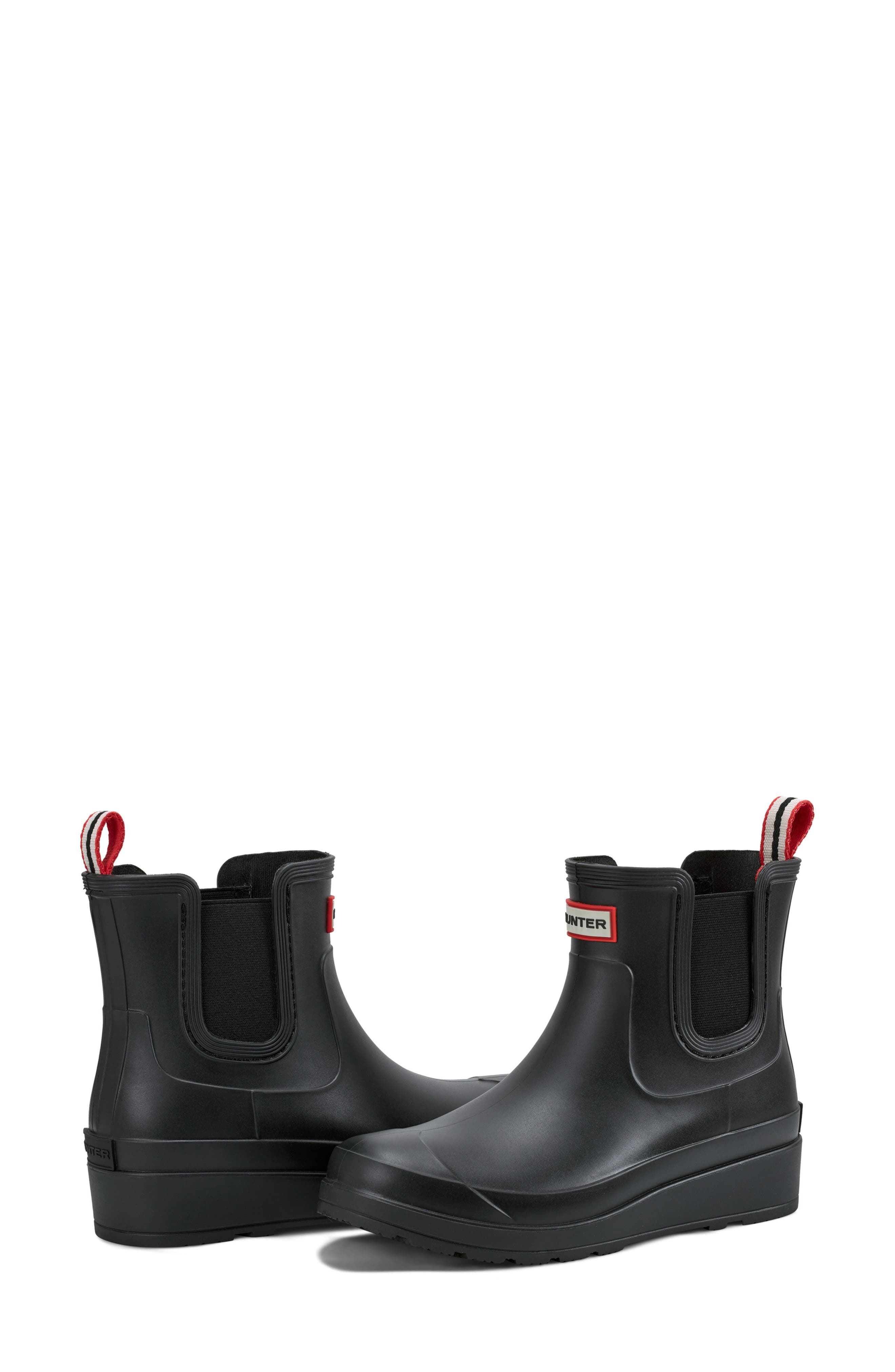 Hunter Tabitha Chelsea Waterproof Rain Boot, Alternate, color, Black/ Black