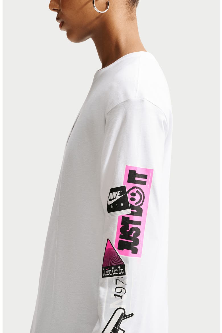 Sportswear Long Sleeve Graphic T-Shirt, Alternate, color, WHITE