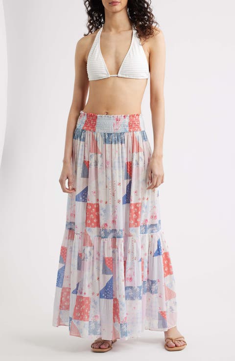 Umber Cotton Maxi Skirt