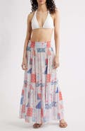LoveShackFancy Umber Cotton Maxi Skirt