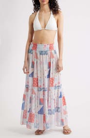 LoveShackFancy Umber Cotton Maxi Skirt