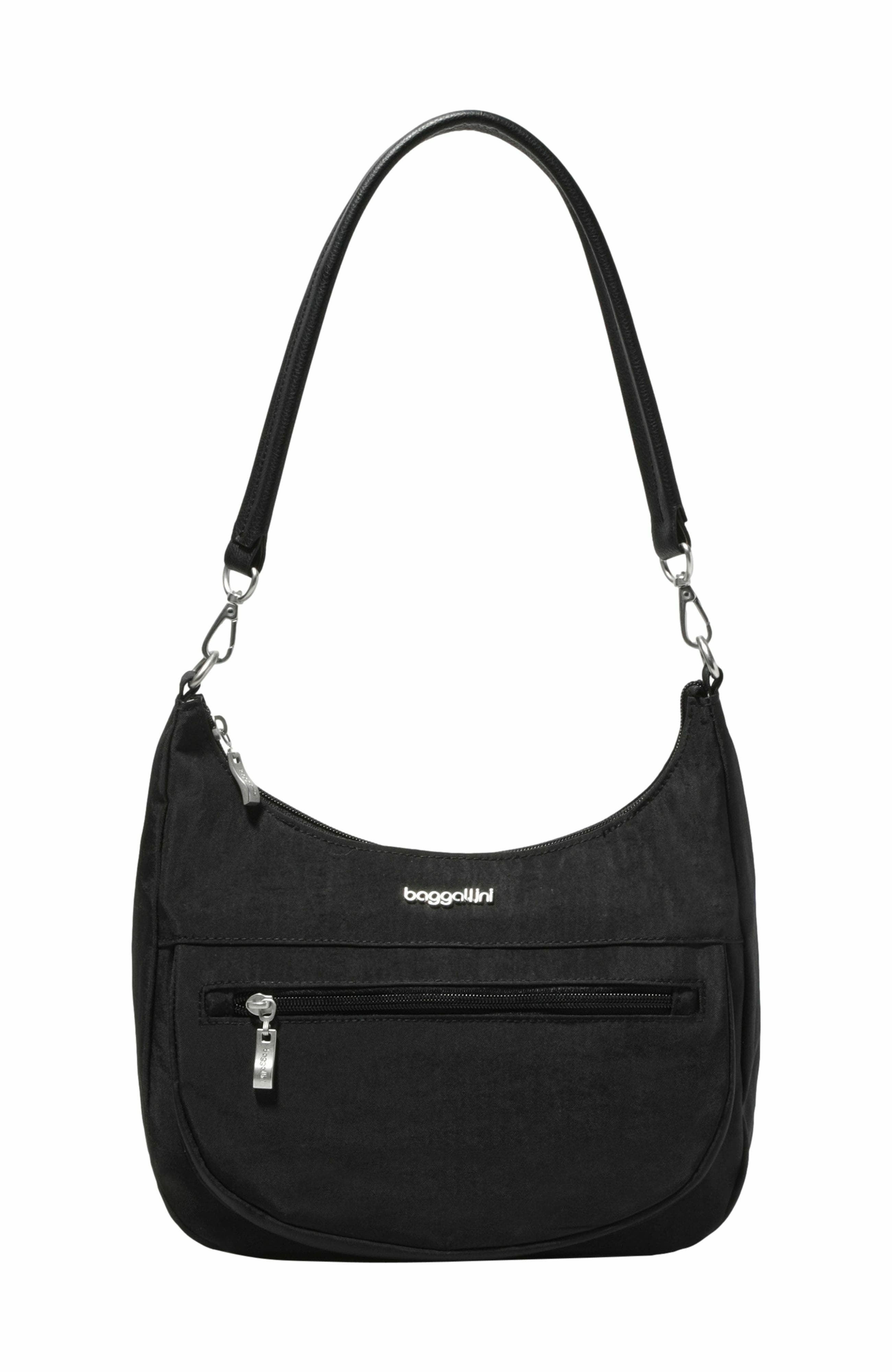 BAGGALLINI Modern Pocket Half Moon Shoulder Bag, Alternate, color, Black