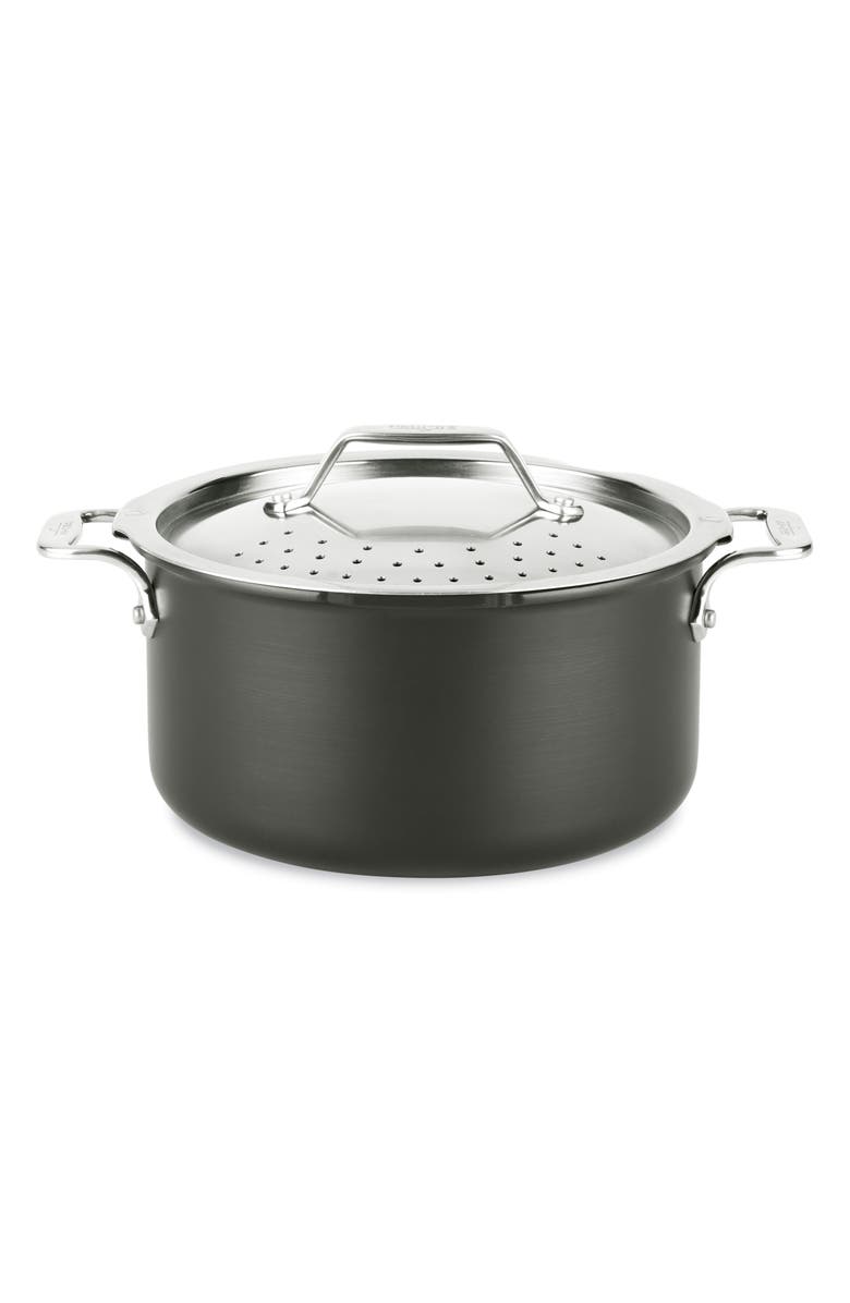 All-Clad Simply Strain 6-Quart Hard Anodized Nonstick Pot, Main, color,