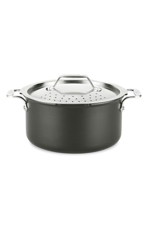 Simply Strain 6-Quart Hard Anodized Nonstick Pot