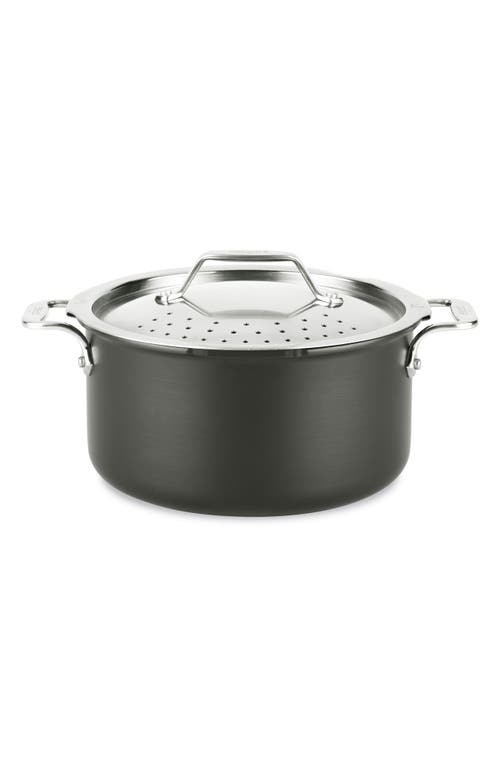 All-Clad Simply Strain 6-Quart Hard Anodized Nonstick Pot in Black 
