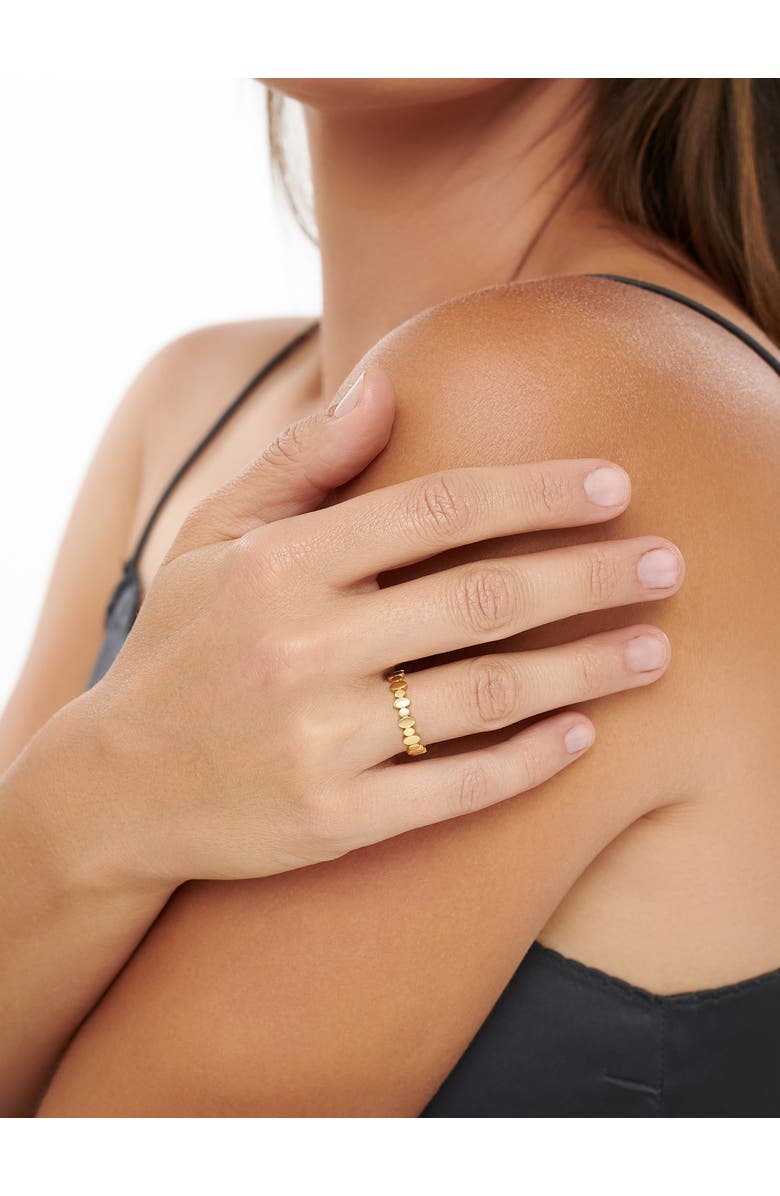 DEVATA Oval Link Ring in Gold Plated Sterling Silver, Alternate, color, Yellow Gold