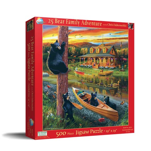 25 Bear Family Adventure 500 piece Jigsaw Puzzle for Adults