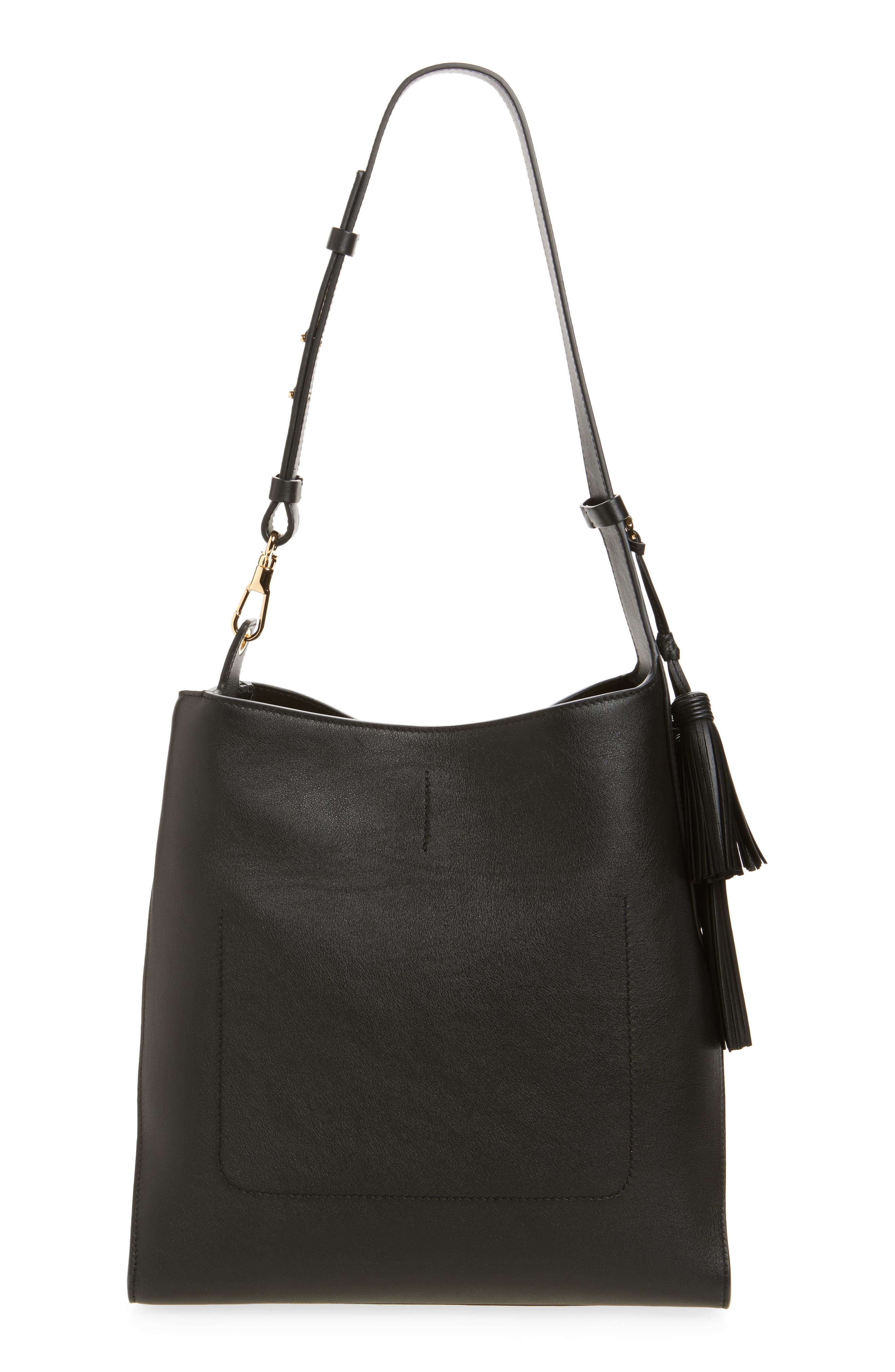 Givenchy Medium Day Leather Hobo Bag, Alternate, color, Black