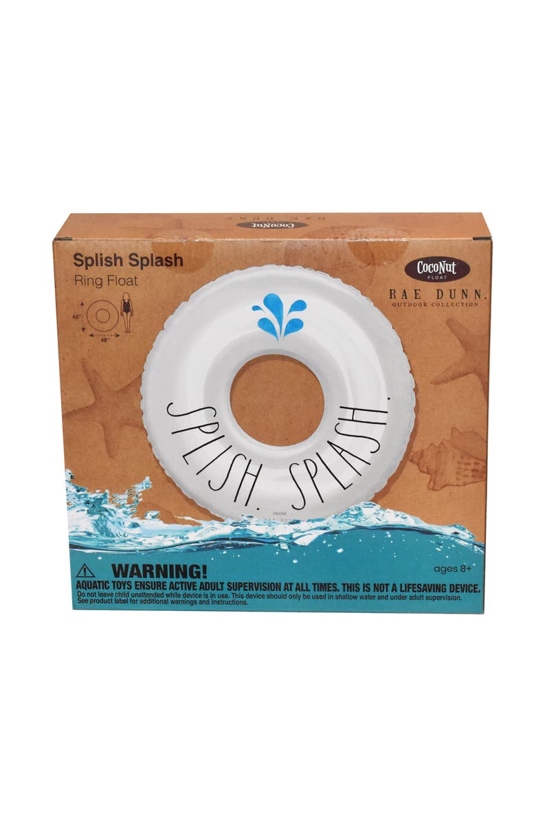 Rae Dunn Splish.Splah. 48 Inch Ring Float Coconut Float, Alternate, color, White