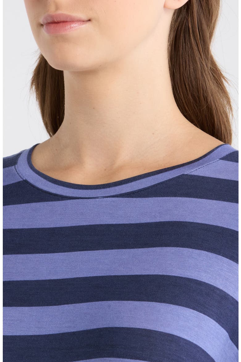 Jersey Shortie Pajamas, Alternate, color, NAVY PREPPIE STRIPE