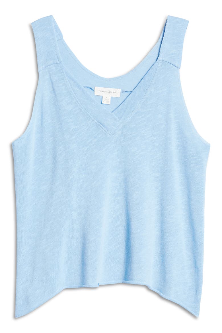 Textured Tank, Alternate, color, BLUE VISTA
