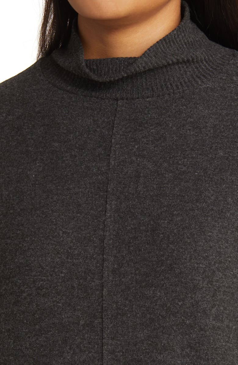 Lucky Brand Cloud Mock Neck Sweater, Alternate, color, Charcoal H