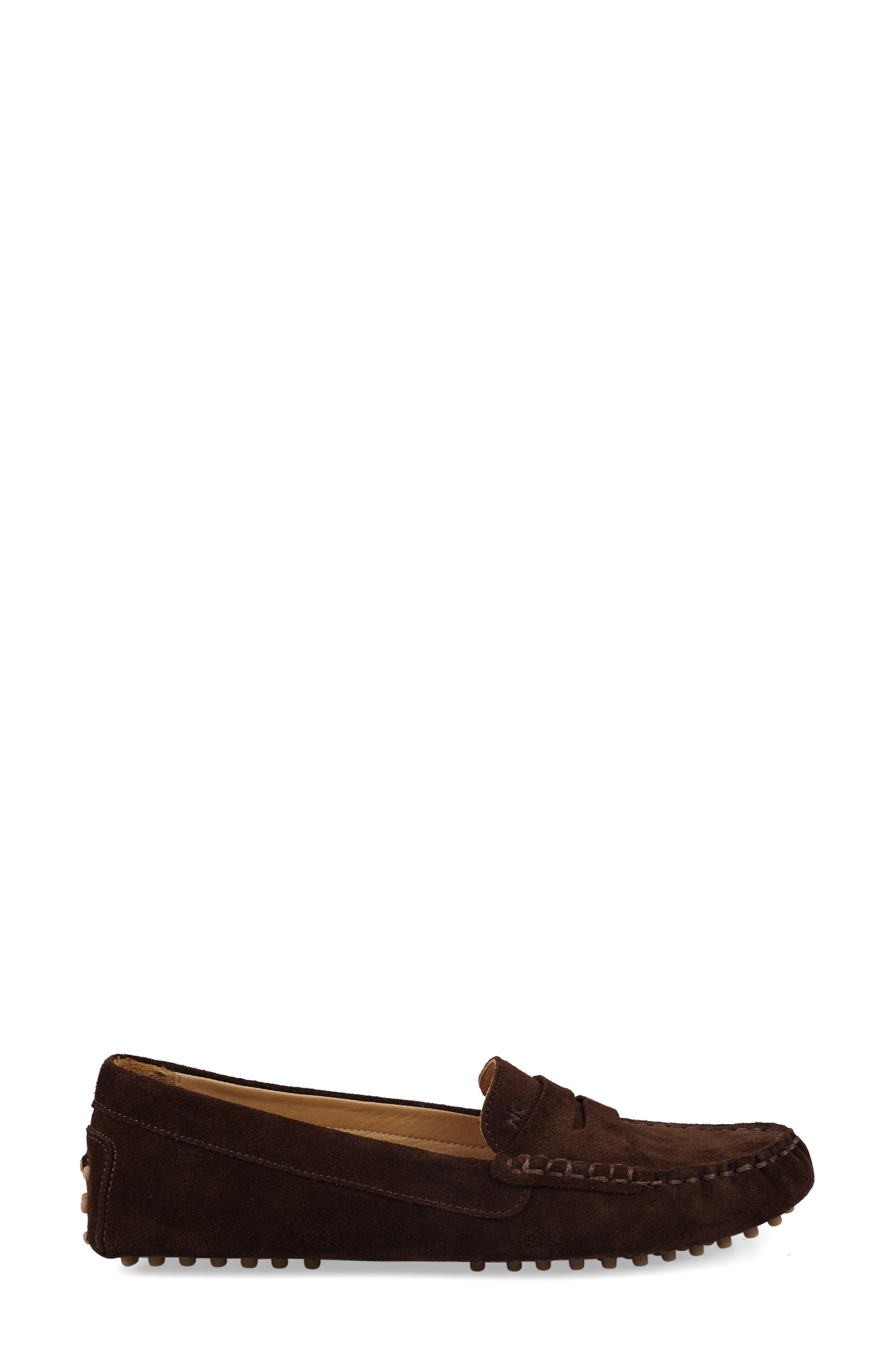 Talulah Penny Loafer, Alternate, color, BROWN SUEDE