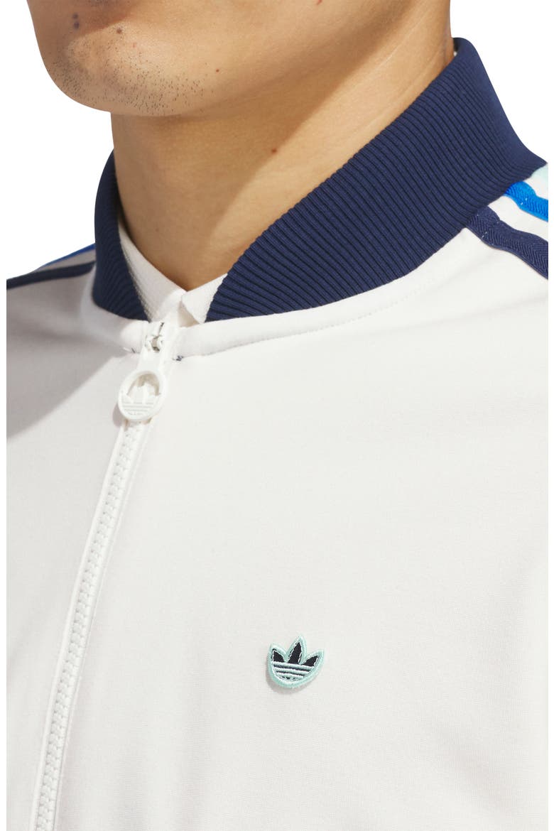 Quarter Zip Golf Sweatshirt, Alternate, color, CHALK WHITE/ NIGHT INDIGO