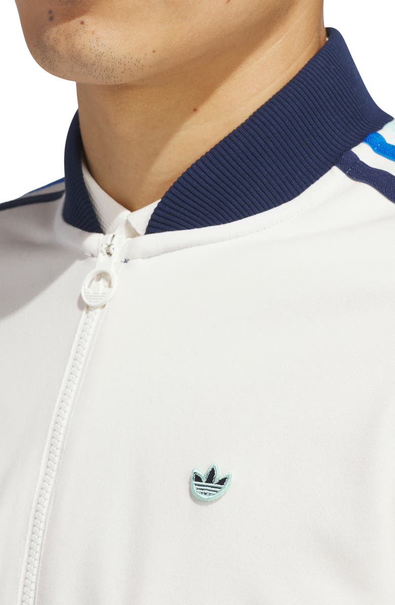 adidas Quarter Zip Golf Sweatshirt, Alternate, color, Chalk White/ Night Indigo