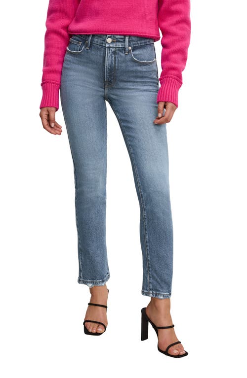 Shop Good American Good Legs Straight Leg Jeans In Indigo746