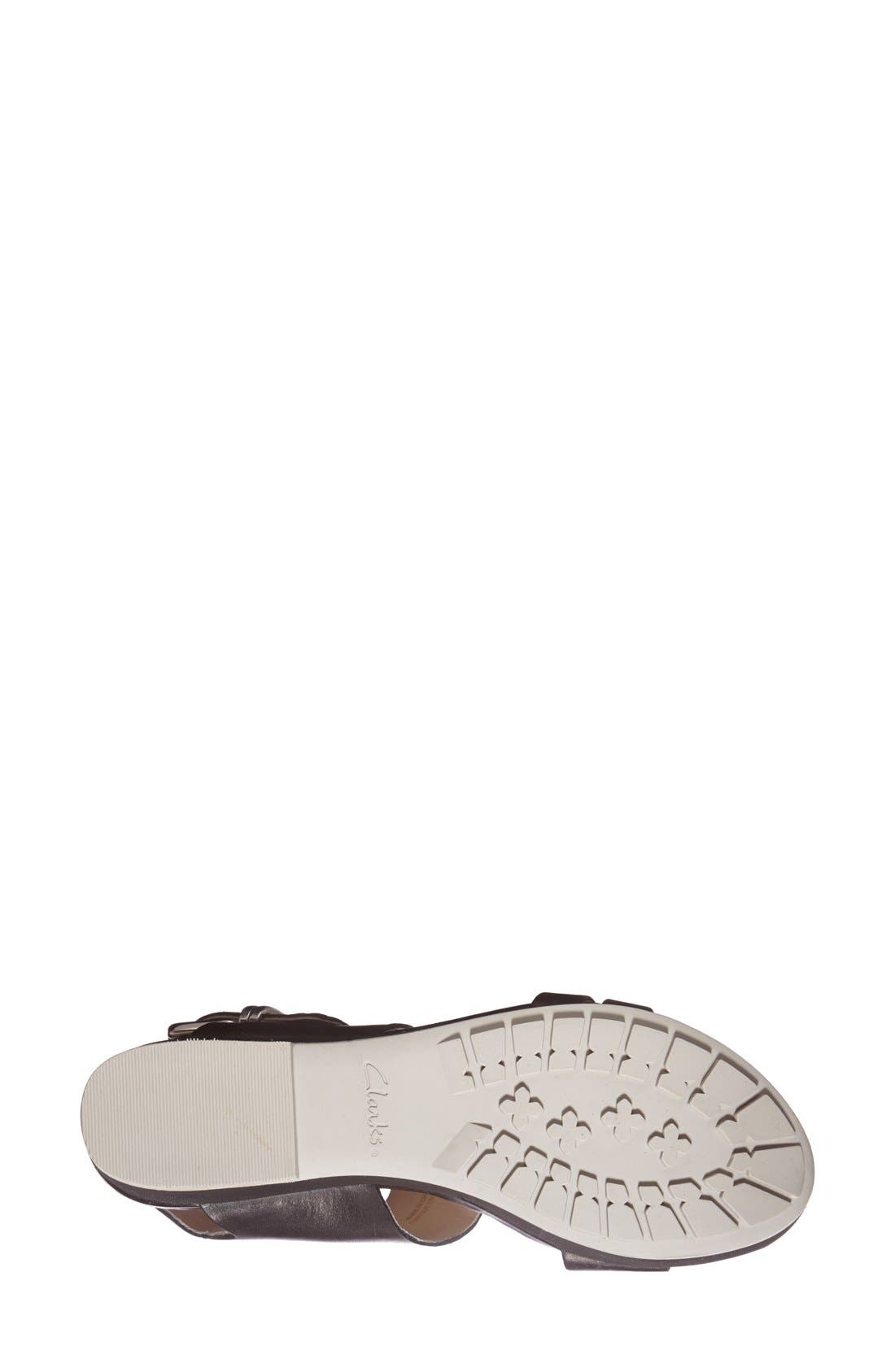 'Perez' Platform Sandal, Alternate, color, BLACK LEATHER