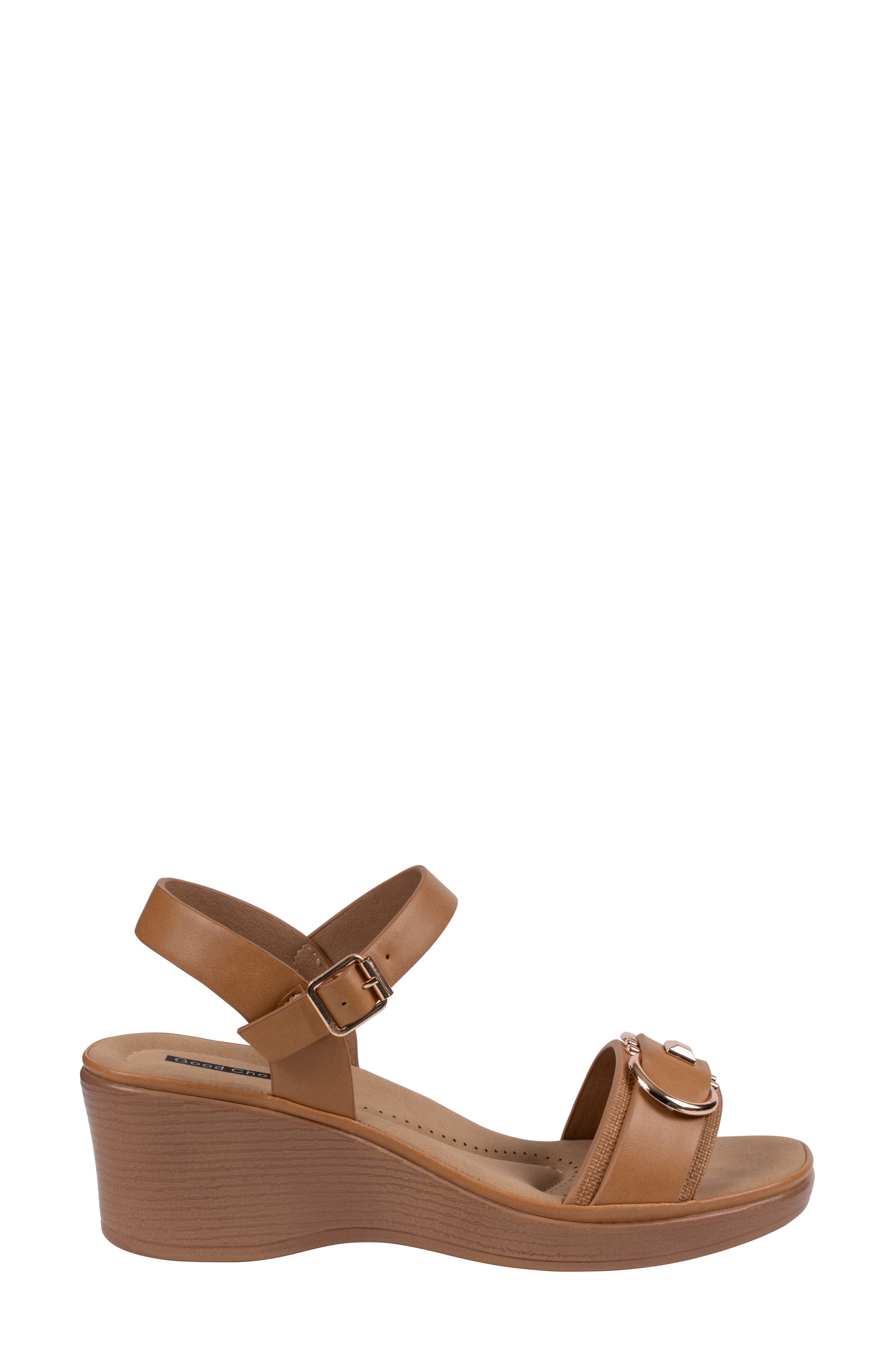 Nava Wedge Sandal, Alternate, color, TAN